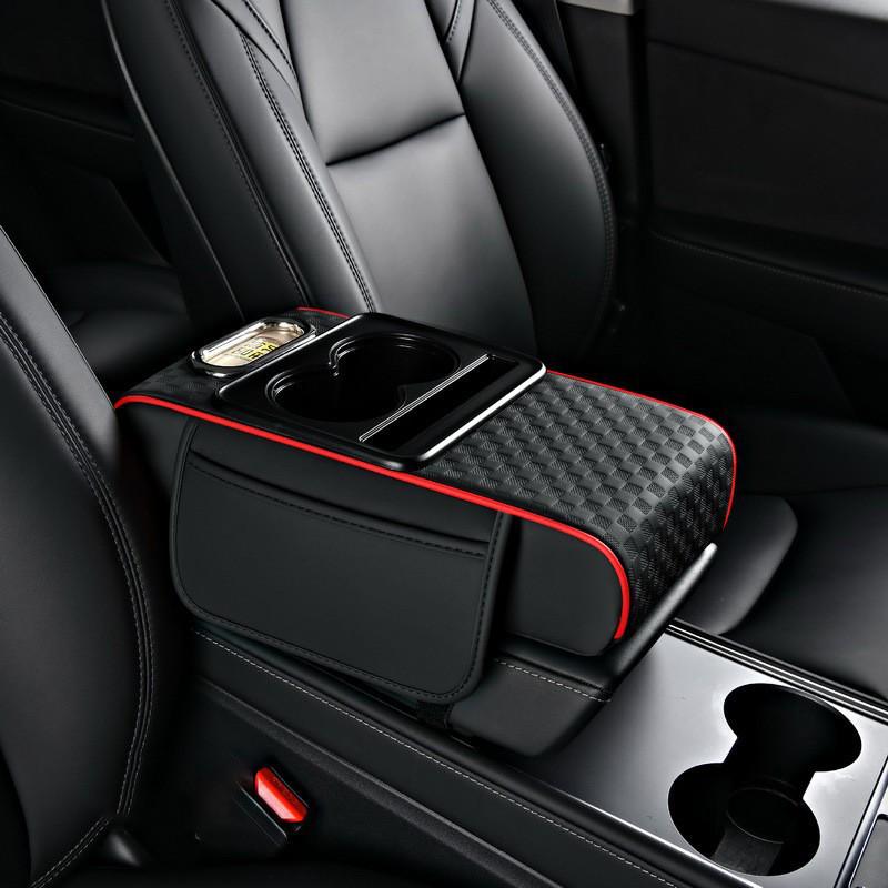 2025 Multifunctional Armrest Pad with Cup Holder & Tissue Box