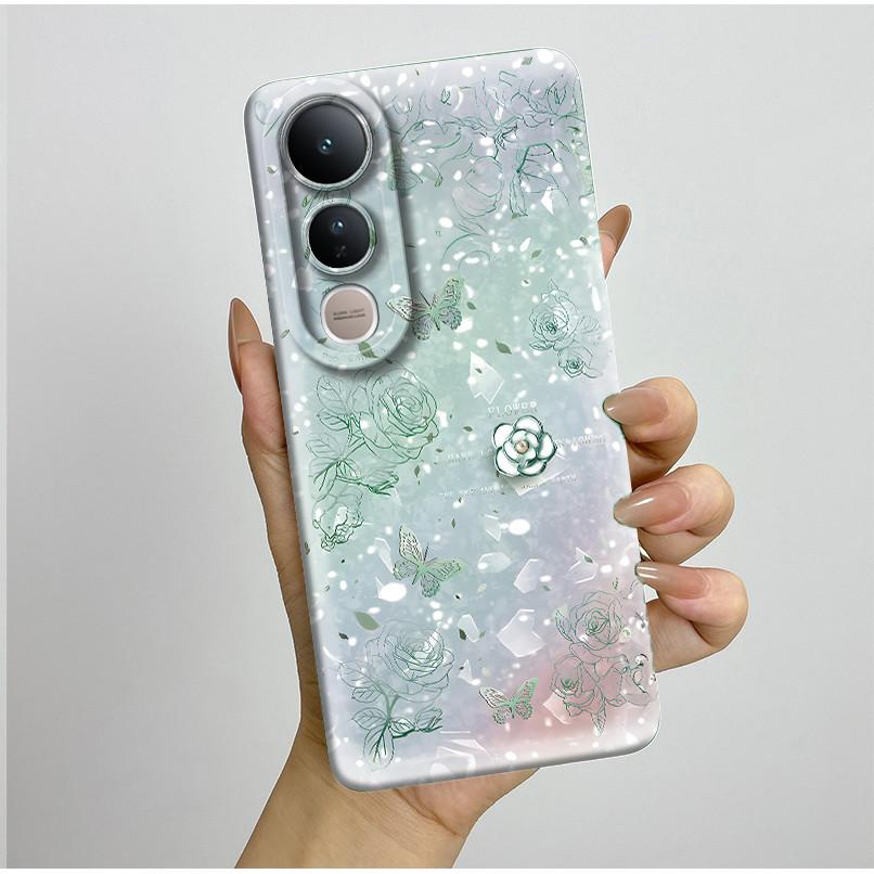 For Vivo V50 Lite 5G Phone Case Aesthetic Luxury Soft Silicone Shockproof Camera Lens Protective Back Covers Anti Slip Fundas