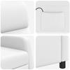 Massage Recliner Chair White Faux Leather