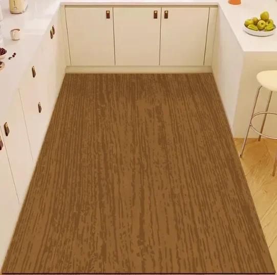 Waterproof PVC Floor Mat, Oil-proof, Large Area Rugs, Non-Slip Long Rug, Leather Foot Mats, Kitchen Carpet