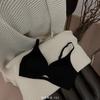 Thin hollow jelly soft support fixed cup underwear women's seamless lift small breasts gather and close the double breasts beautiful back bra
