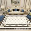 Modern Marble Print Area Rug Living Room Sofa Coffee Table Decorative Floor Mat Crystal Velvet Non-Slip Durable Washable