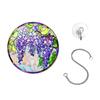 Stained Glass Window Hanging Ornament Colorful Acrylic Suncatcher Panel with Chain