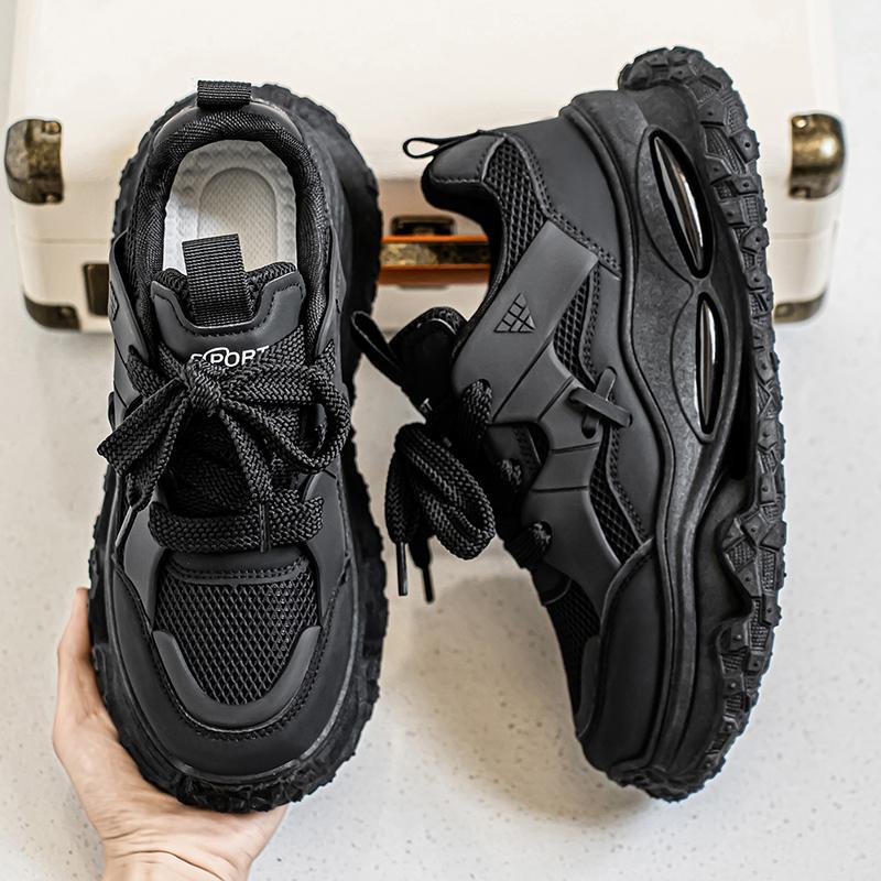 

Новые мужские кроссовки с мягкой подошвой, белые, легкие, для бега. Незаменимы для повседневных образов. Дышащая сетка. Универсальная повседневная спортивная обувь. 44 чёрный