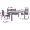 VidaXL Ensemble à Manger de Jardin avec Coussins 5 pcs, Table et Chaise de Terrasse, Meubles de Patio, Mobilier d'Extérieur, 3213577