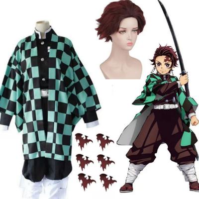 Dospělí Děti Demon Slayer Corps Kimetsu no Yaiba Kisatsutai Kamado Tanjirou uniforma Agatsuma Zenitsu Cosplay Kostým Anime Plášť