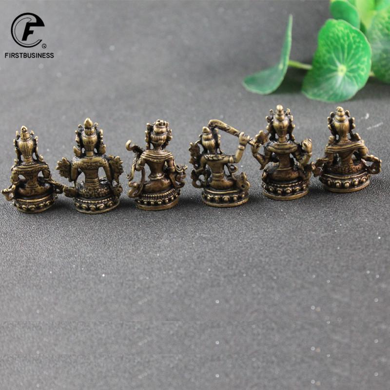 Antique Brass Buddha Nepal Statue Home Decorations Craft Accessories for Living Room Copper Tibetan Buddhism Figurines Ornament
