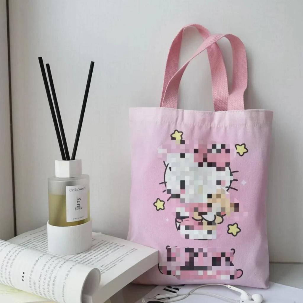 Festive Dragon Canvas Handbag: Large Capacity New Year Student Shoulder Bag