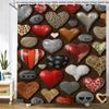 3d Vattentäta Duschdraperier Kärlek älskare Rosa Flicka Badrumsdraperier Modernt Tryck Badgardiner Dekor Polyestertyg