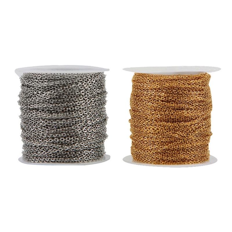 65.61Feet DIY Necklaces Chain 0.25-1mm Jewelry Making Chain for Jewelry Making DIY Necklaces Earring Keichain Pendants