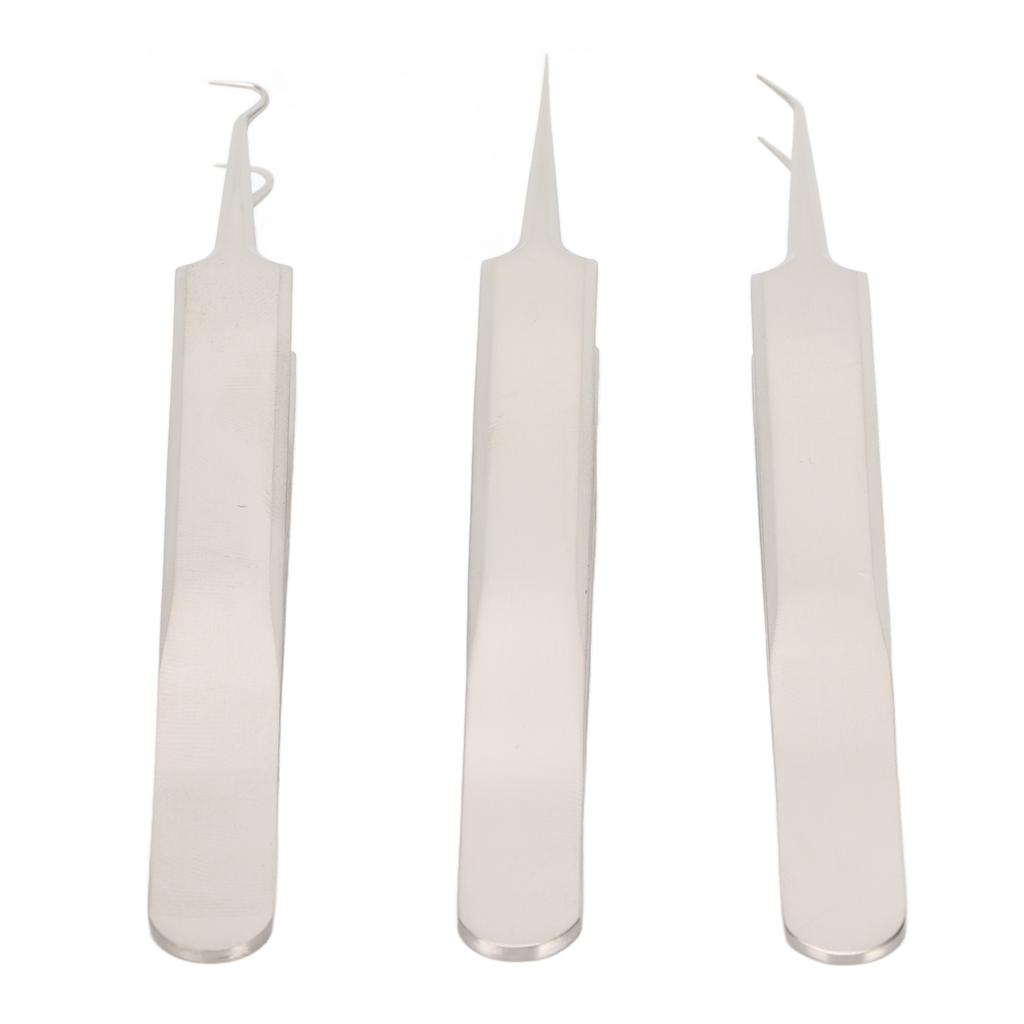 3pcs Blackhead Tweezers Extractor Beauty Salon Stainless Steel Pimples Whiteheads Comedones Remover Tool