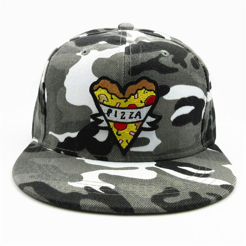 LDSLYJR Geometric Pizza Embroidery Cotton Baseball Cap Hip-hop Cap Adjustable Snapback Hats for Men and Women 358
