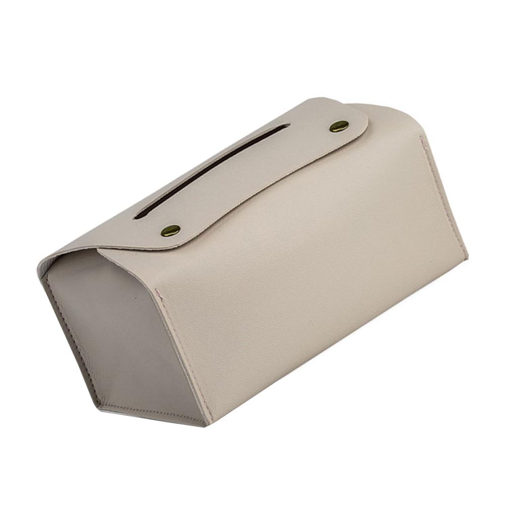PU Leather Tissue Box Rectangular Paper Towel Container Elegant Tissues Storage Box Refillable Napkin Dispenser Rack