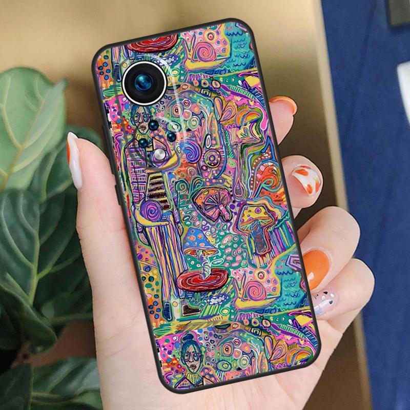 

Странный Психоделический Чехол-Гриб Для Honor X8b X9b X9a X8a X8 X9 X9c 50 70 90 Lite Honor 200 Pro Magic 7 5 6 Lite Чехол Honor 70