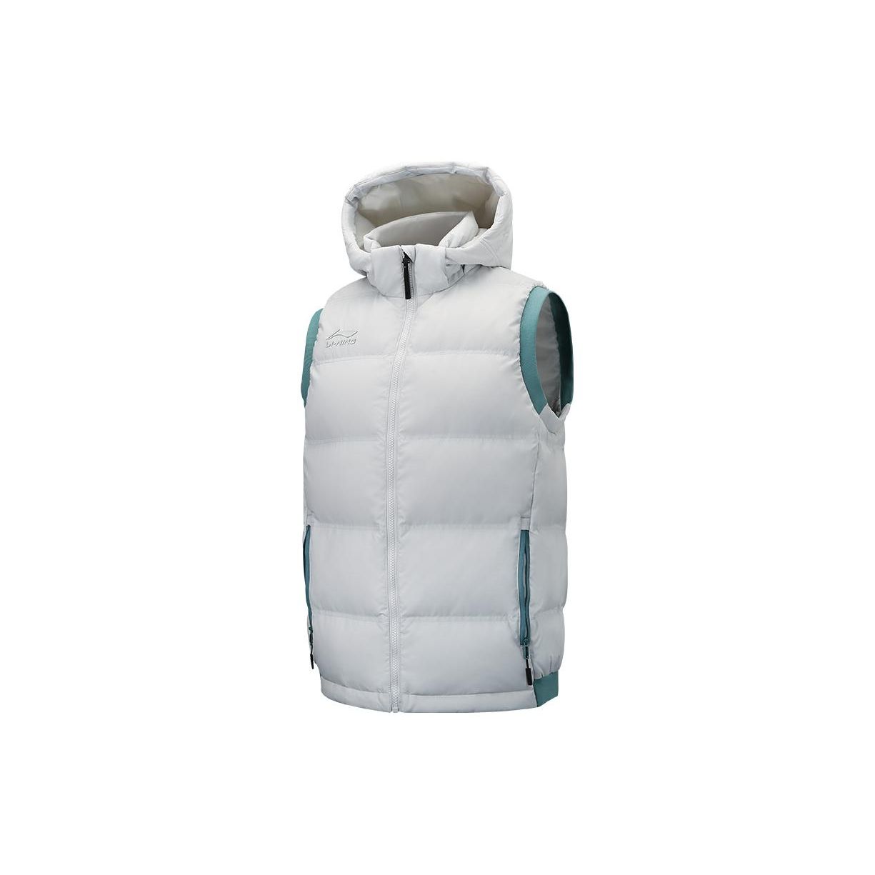 

Li Ning SS23 Hooded Solid Color Down Vest Men vests Gray AMRS051-4 M