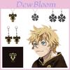Elegante Set Collana e Orecchini Black Clover con Emblema Cavaliere Magico del Toro per Uomo e Donna