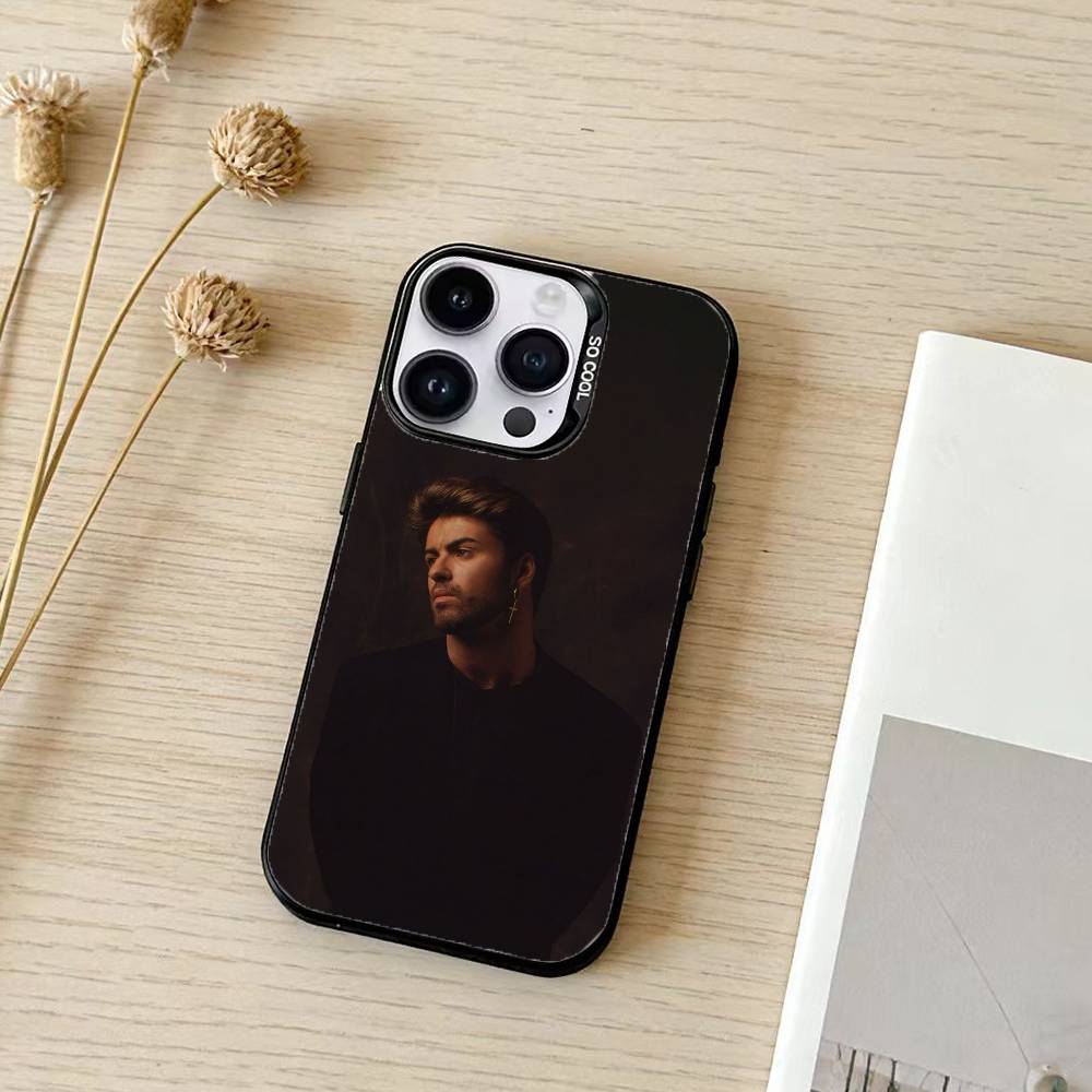 George Michael Phone Case For iPhone 17,16,15,14,13,12,11,Pro Max,Plus Candy Silver Cover