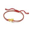 Year of the Dragon Red Rope Bracelet: Chinese Style Braided Bead Handmade Jewelry for Women and Couples