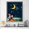 Disney Cartoon Diamond Painting Mickey and Minnie Moonlit Campfire Camping Healing Illustration 5D DIY Art CrossStitchKitMosaicEmbroideryHomeDecorGift