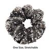 Black and Silver Elastic Hair Tie Sequin Party Hair Accessories Elegant Ponytail Holder  for Women