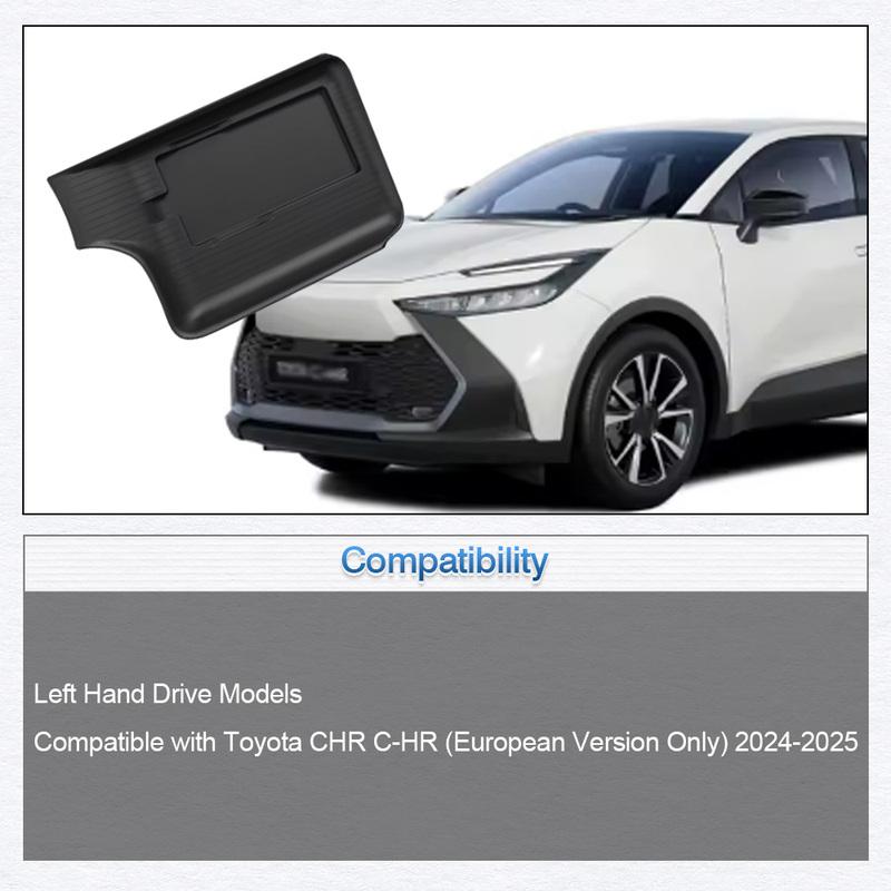 Wireless Charging Silicone Pad Black Central Control Non-Slip Charger Protector Mat for Toyota CHR C-HR 2024-2025 EU version