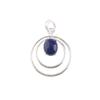 Natural Lapis Lazuli Gemstone 925 Sterling Silver Jewelry Handmade Pendant 1.65" PP-61-28