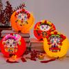 DIY Lantern Kit with Soft Light LED Bulb Rabbit Design Mid-Autumn Festival Lantern Material Pack Parent-Child Fun Crafting Set