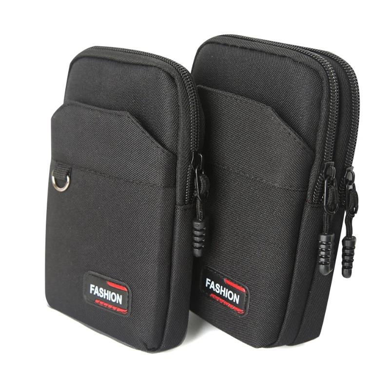Double Layer Nylon Waist Bag Outdoor Waist Fanny Pack Men Phone Pouch Camping Hunting Waist Bag Purses Belt Bag
