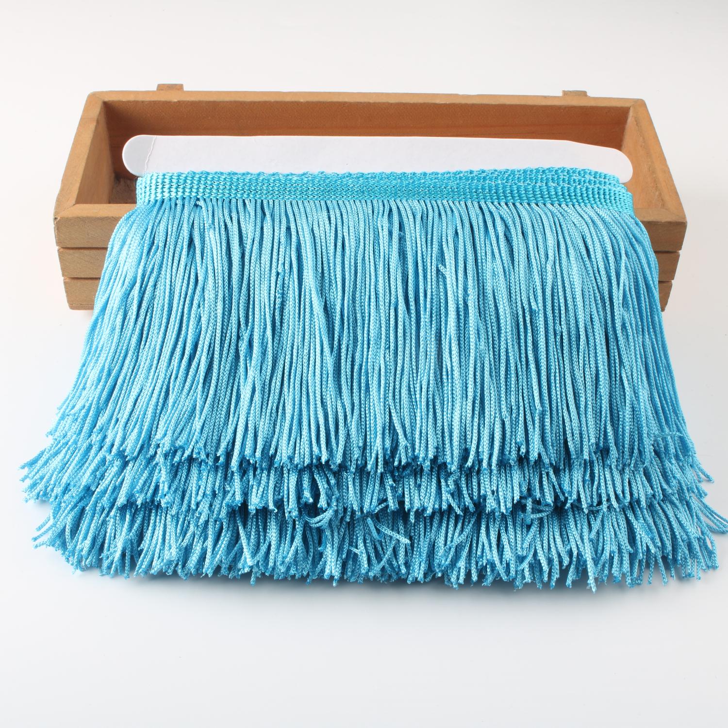 

Целый 1 ярд/лот Бахрома Кружево Кисточки Отделка 10см /4дюйма DIY Украшение Платье Сценическое Выступление Кружевная Лента небесно-голубой