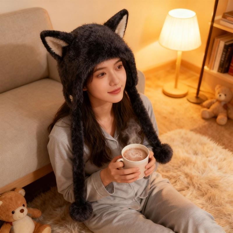 Ear Warming Hat Foxes Ears Polyester for Clothing Styles and Outdoor Fun Halloween Costume Party Cosplay Accessories