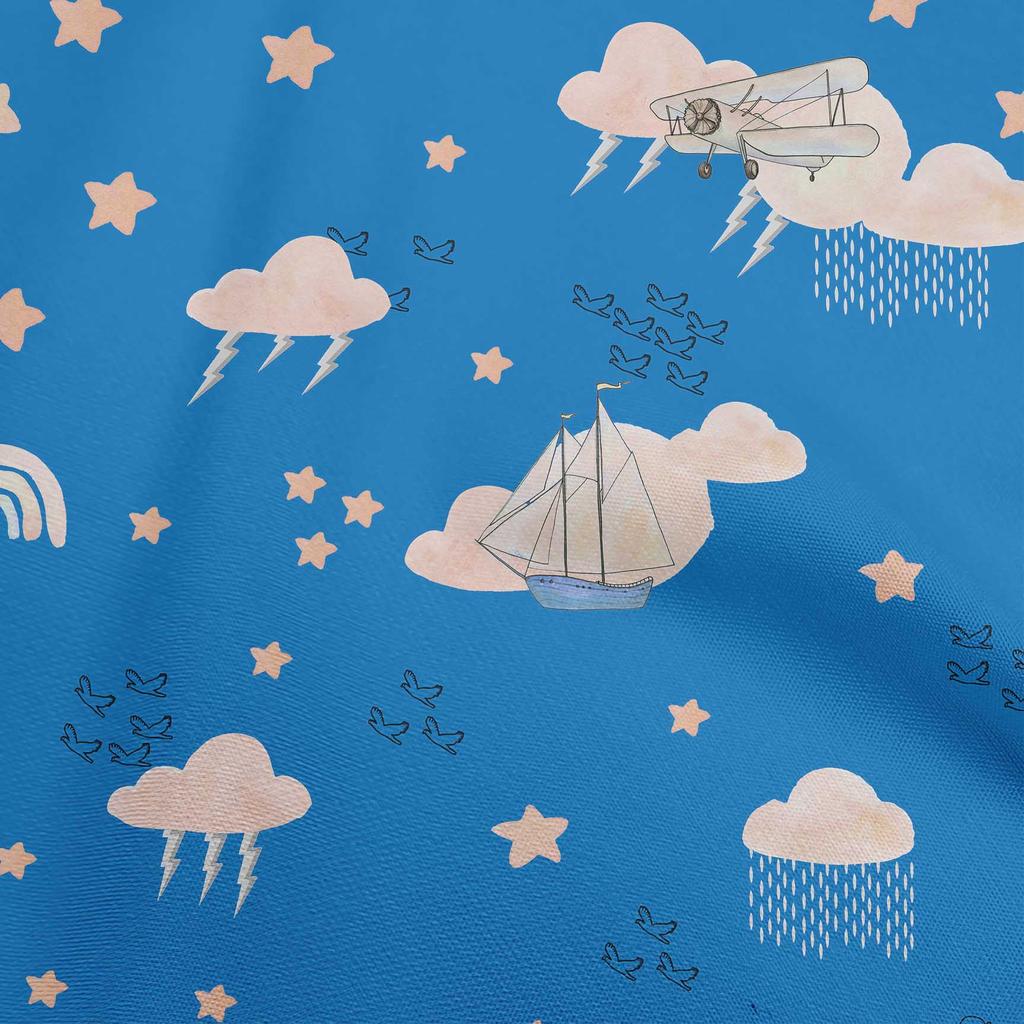 oneOone Cotton Flex Light Gray Fabric Kids Craft Projects Decor Fabric Printed By The Yard 40 Inch