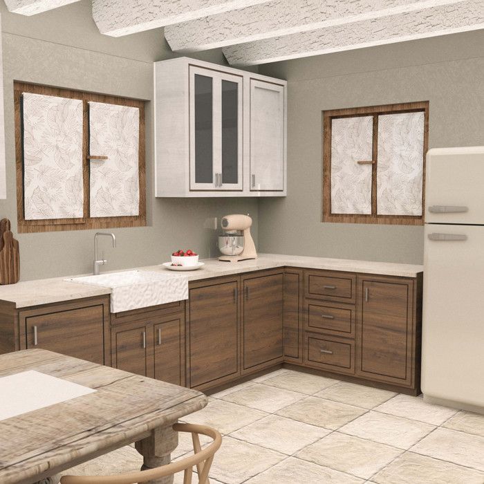 Paire de brise bise 60x90 cm CELIA taupe, par Soleil d'Ocre