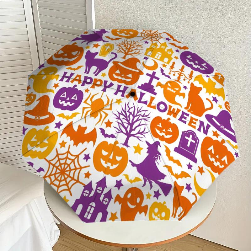 

1pc Halloween Decorations Umbrella with Plastic Handle,Suitable for All Seasons Home Travel Outdoor UmbrellaDD1141