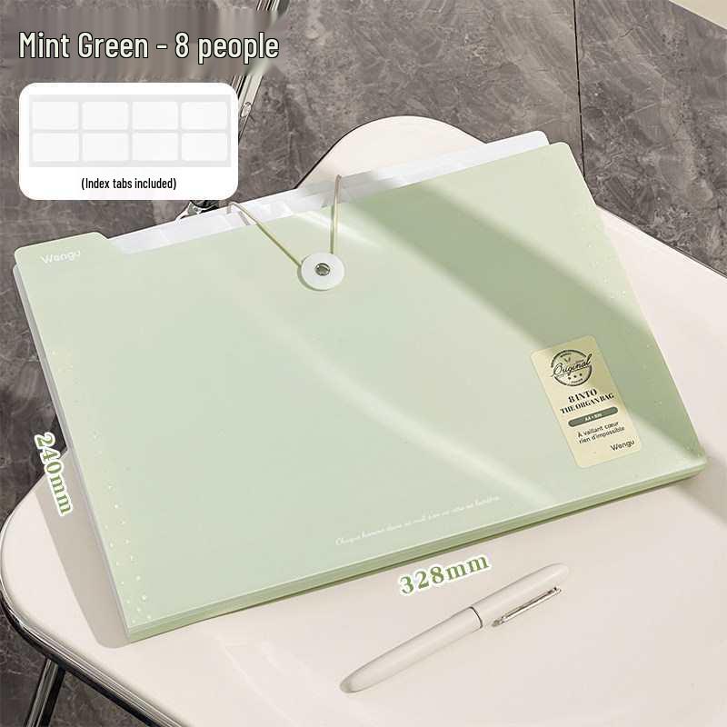 Multi-layer A4 Accordion Document Bag for Students - Large Capacity Test Paper Storage