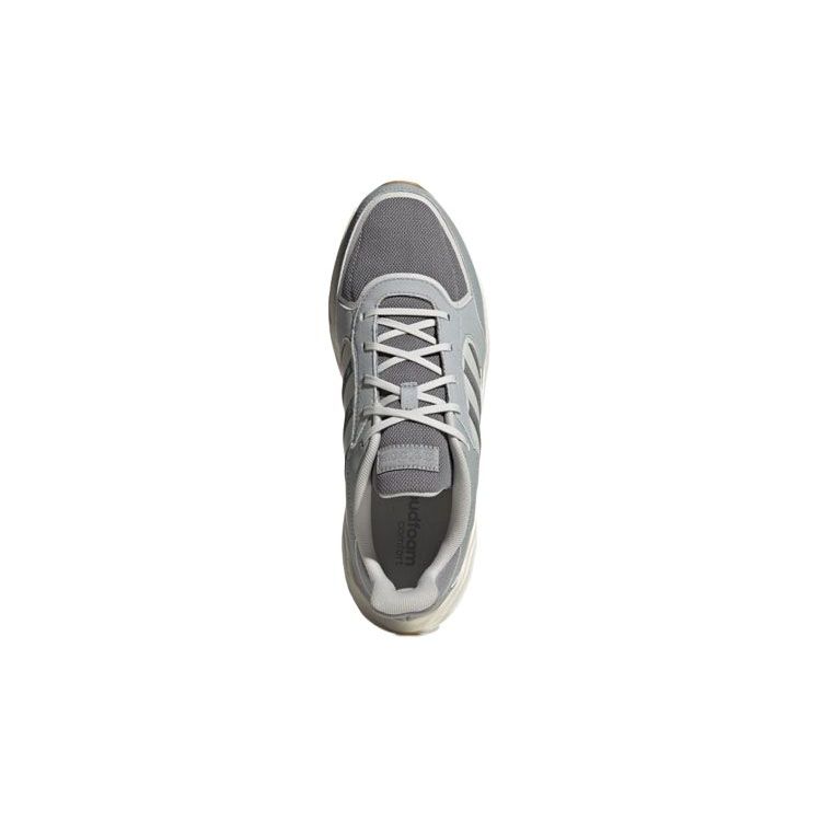 adidas Neo 90S Valasion Retro Síťovina Kůže Tlumení Protiskluzové Odolné Prodyšné Nízké Casual Běžecké Boty Unisex Teniska Šedá HP6767