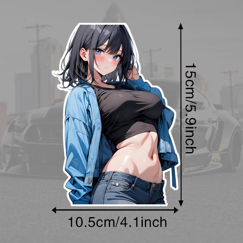 

DN91#15см аниме красивая девушка с темной кожей виниловая наклейка на автомобиль водонепроницаемая виниловая наклейка автомобильные аксессуары декор 10.5x15cm