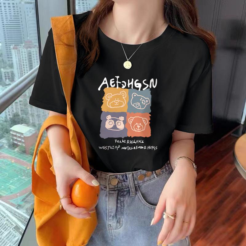 VEZFAA Damenmode Casual Sommer Frühling Kurzarm O-Ausschnitt Blusen & Hemden