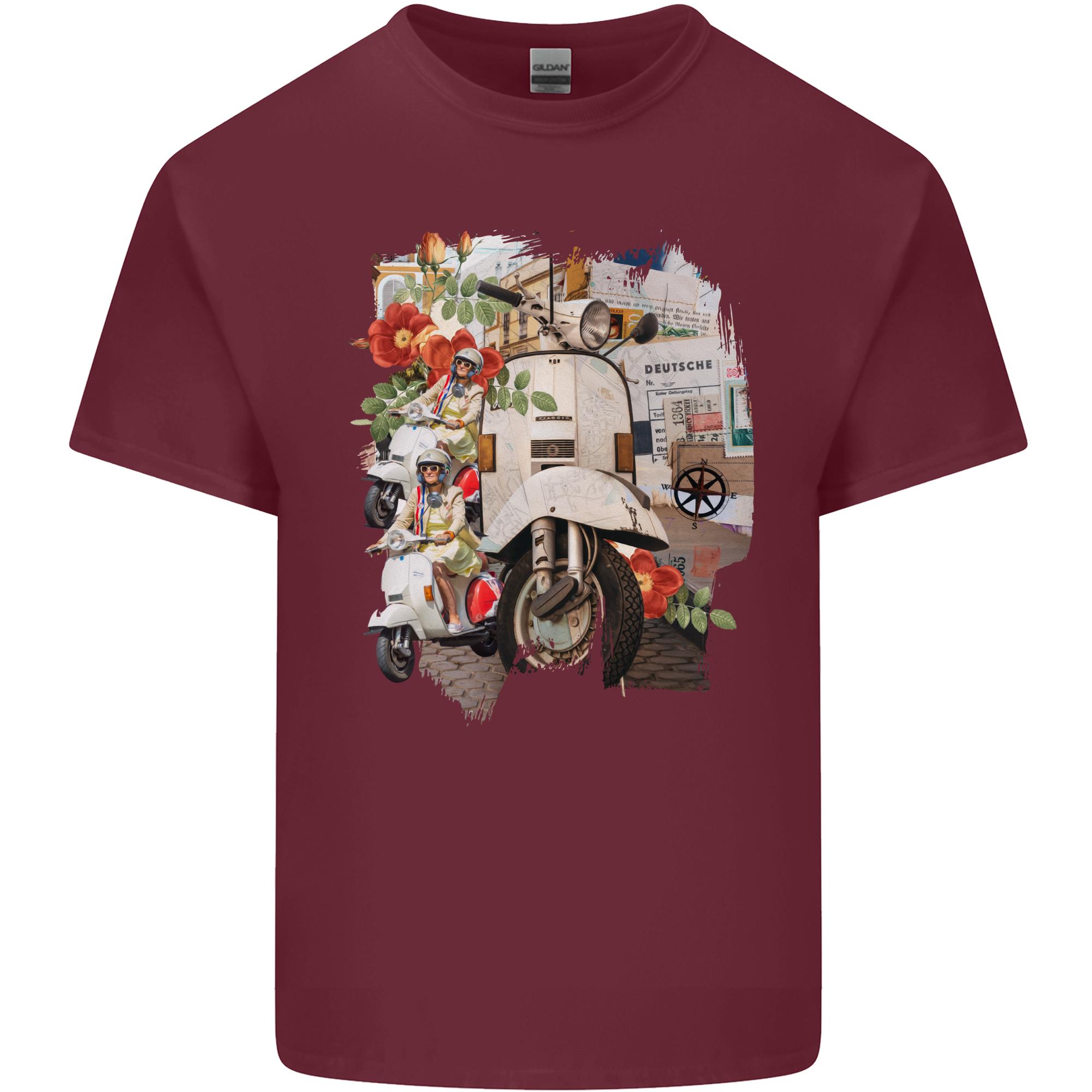 Scooter Colage MOD Culture Moped Bike Unisexs Light Cotton TShirt S