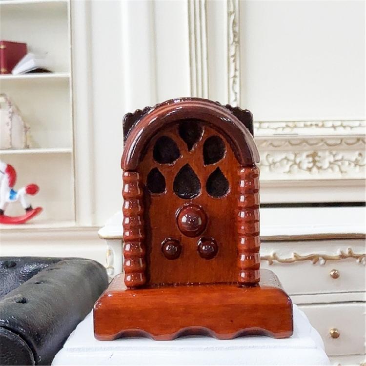 1/12 Scale Radio Replicas Wood Furniture Model Figure For Detailed Doll House Scene Landscape And Collection Setting