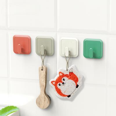 4PCS/SET Bathroom Kitchen Hooks High Quality Wall Hooks Coat Hooks No Hole Stamping Powerful Hooks