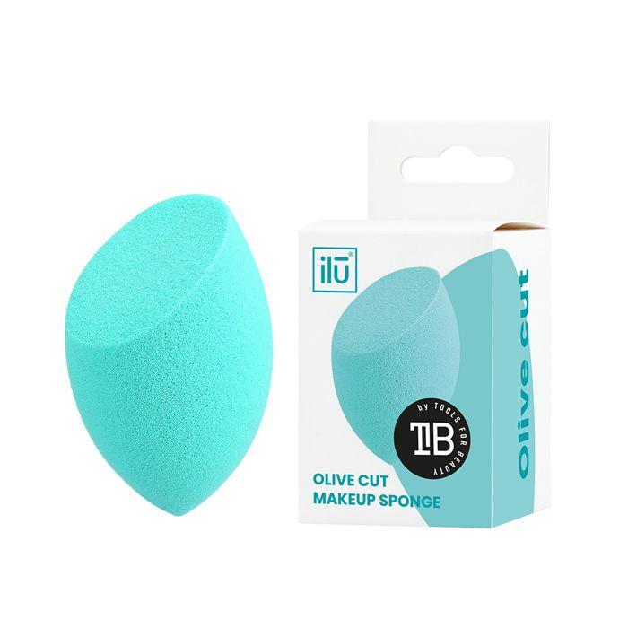 Ilū Make Up Olive Cut Sponge Turquoise - éponge de maquillage