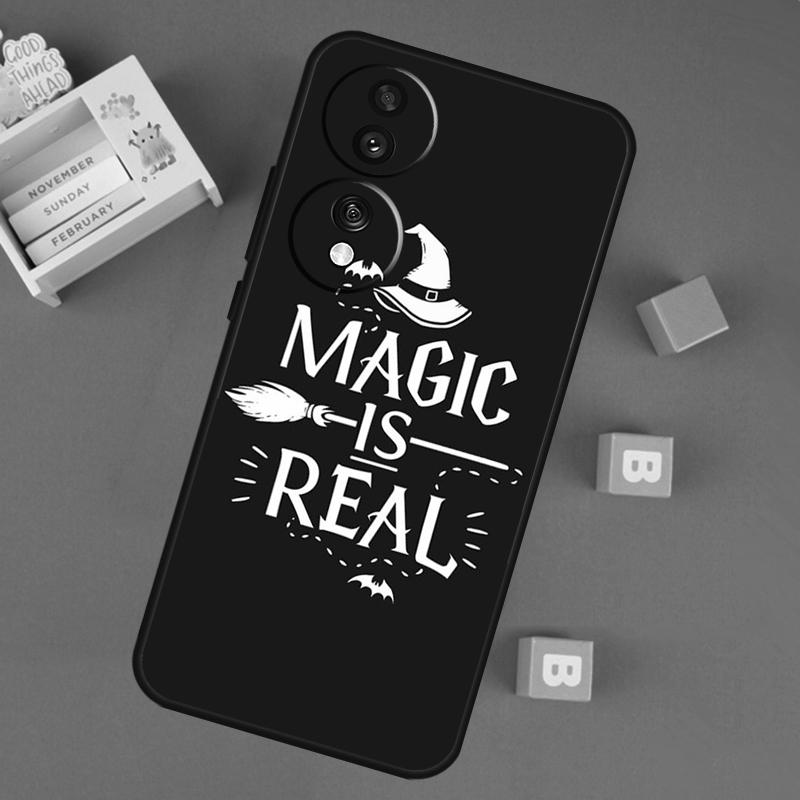 Halloween Witch Cat Case For Honor X9d X9a X9b X9c X8a X8b X8c 200 400 Pro 50 70 90 Magic 7 Lite 5 6 8 Pro Cover
