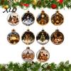 Dekorative LED-Weihnachtslichtbälle, Leuchtende Weihnachtskugel, Beleuchteter Schmuck mit Festlicher Szene, Leuchtende Hängende Ornamente Baumdekor Lichterkette,