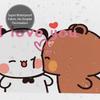 Bear And Panda Bubu Dudu Balloon Shower Curtain Bathroom Polyester Waterproof Bath Curtains With Hooks