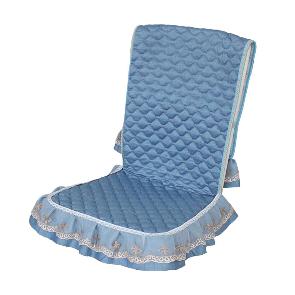 Chair Cushion with Stain Protection Dining Chair Seat Protector Quilted Lace Ruffle Chair Cushion with for Dining