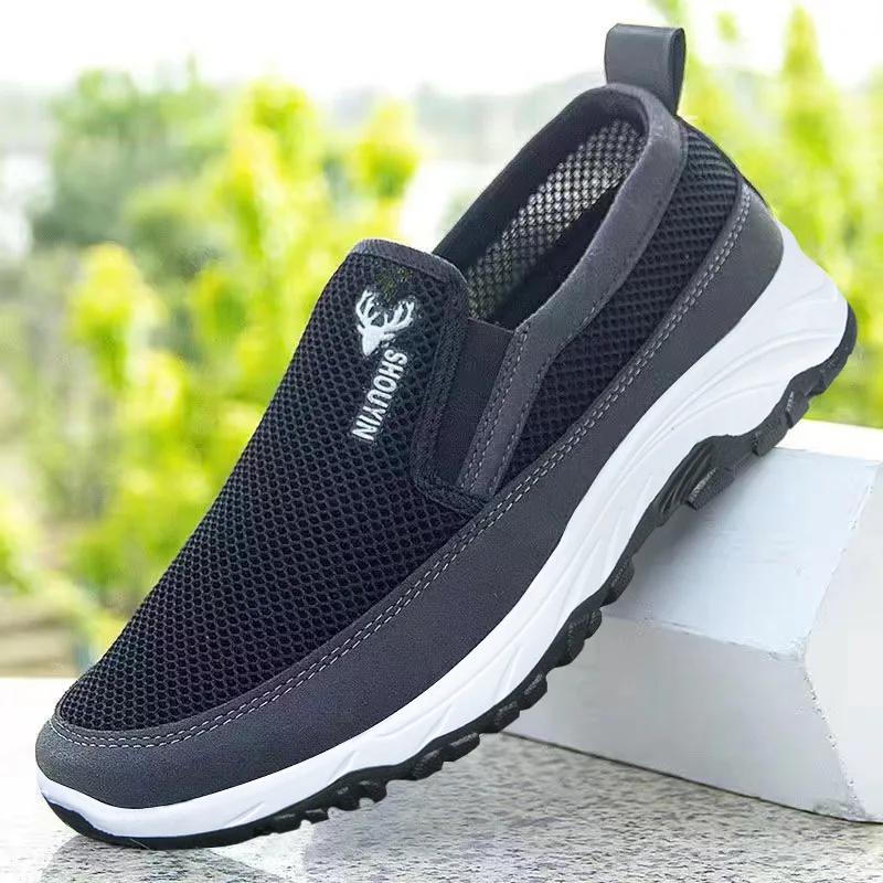 Summer Men Shoes Fashion Mesh Lightweight Breathable Sneakers Men Soft Sole Anti-Slip Casual Shoes for Men Zapatos De Hombre