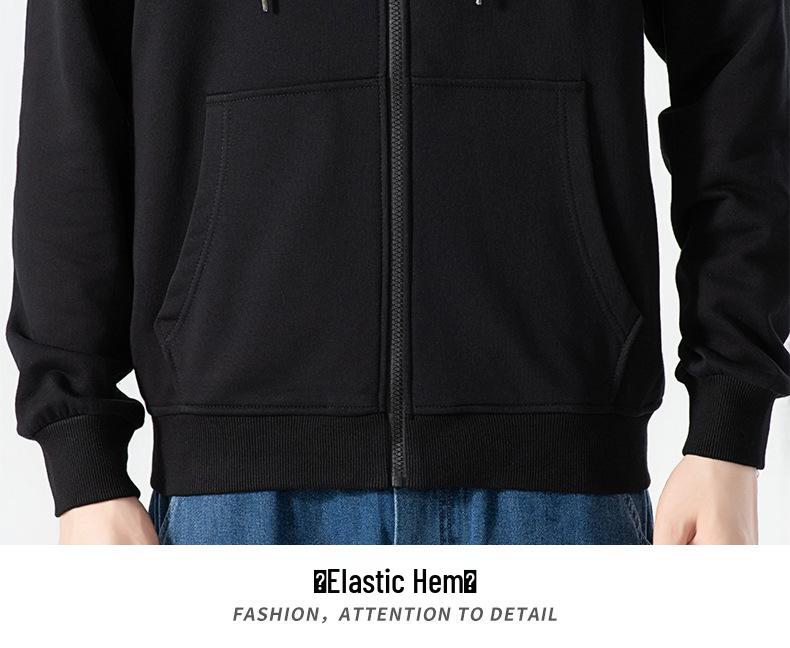 Men's 100% Cotton Hooded Zipper Cardigan Sweatshirt - 2025 Autumn/Winter Casual Loose Fit Jacket for Couples