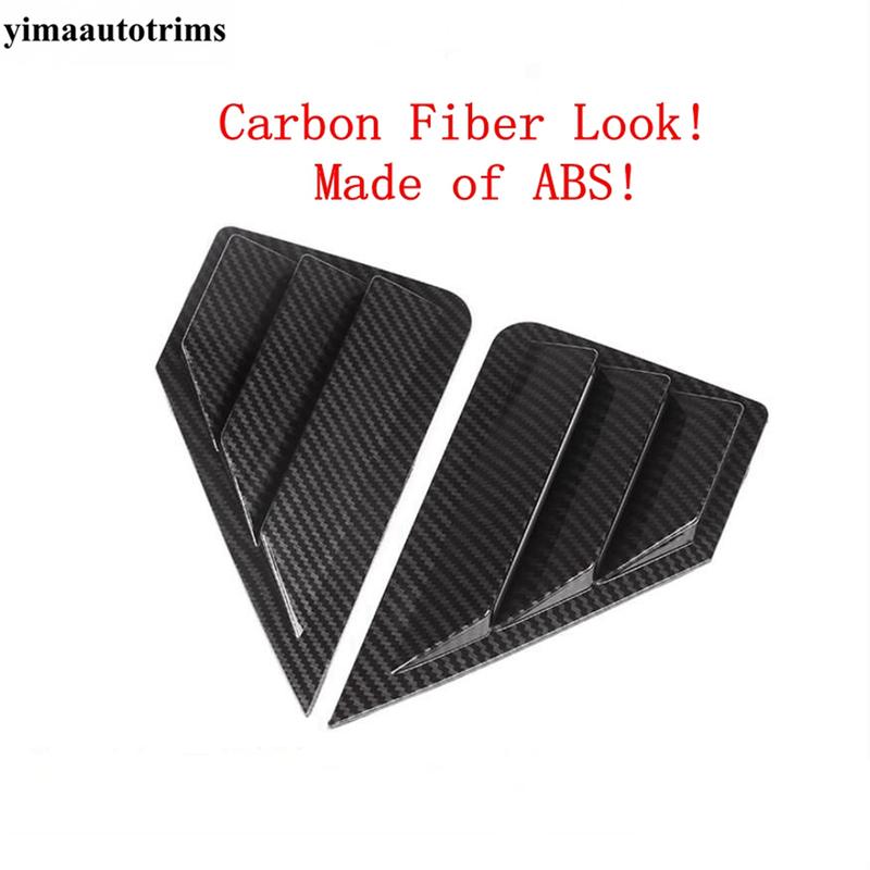 Rear Window Shutter Louver Sunshade Blind Panel Cover Trim For Toyota C-HR CHR 2016 -  ABS Carbon Fiber Accessories Exterior