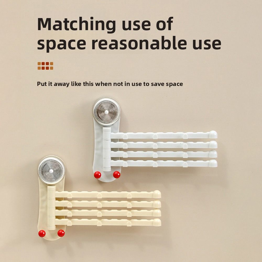 4-Bar Swivel Towel Rack Wall Mounted Towel Holder Towel Hanger Kitchen Bathroom