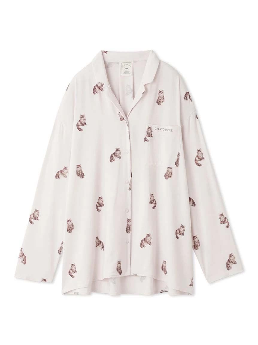 

Gelato Pique CAT Print Shirt PWCT242243 Pink Women s розовый